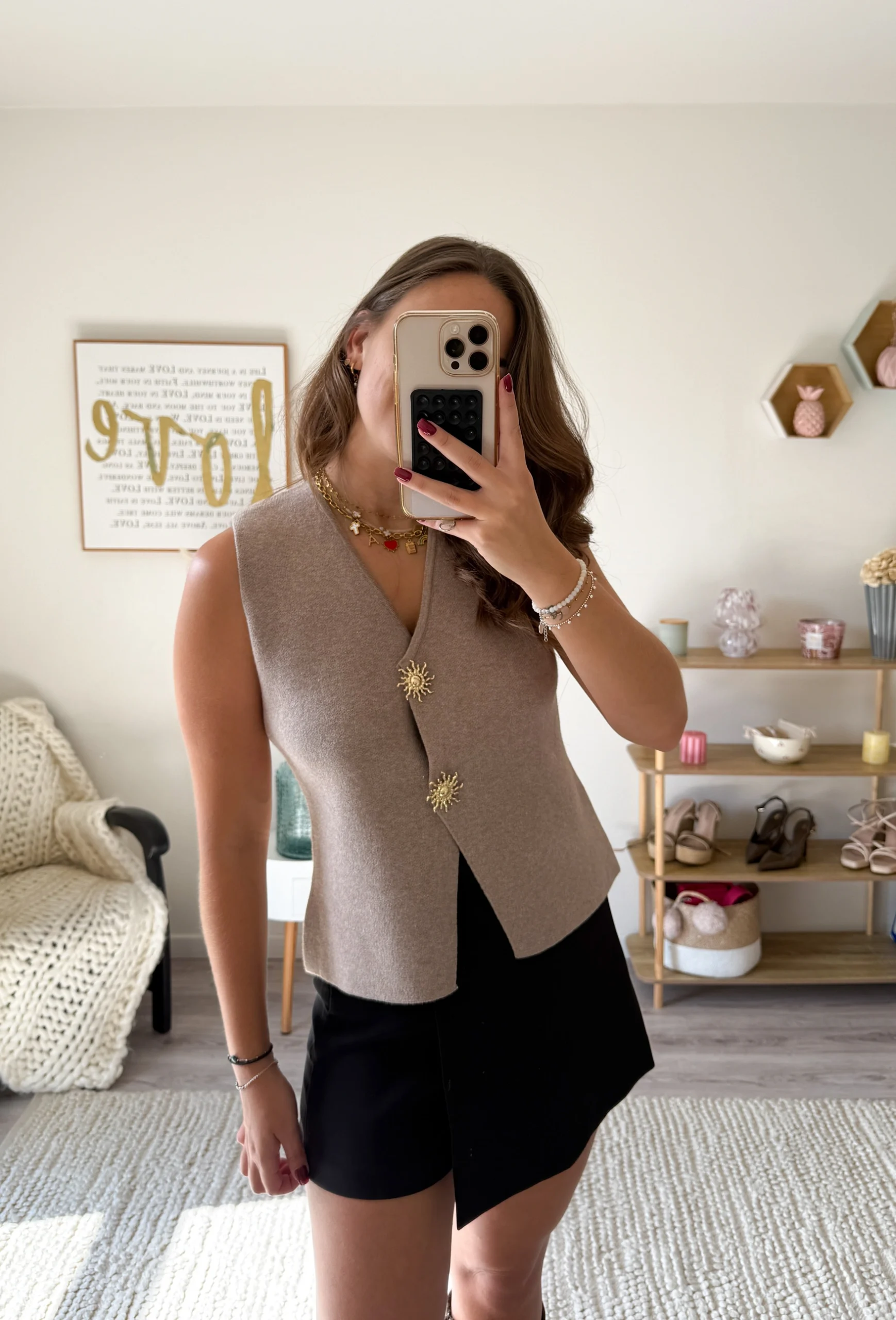 Gilet sans manches LUZ - Taupe