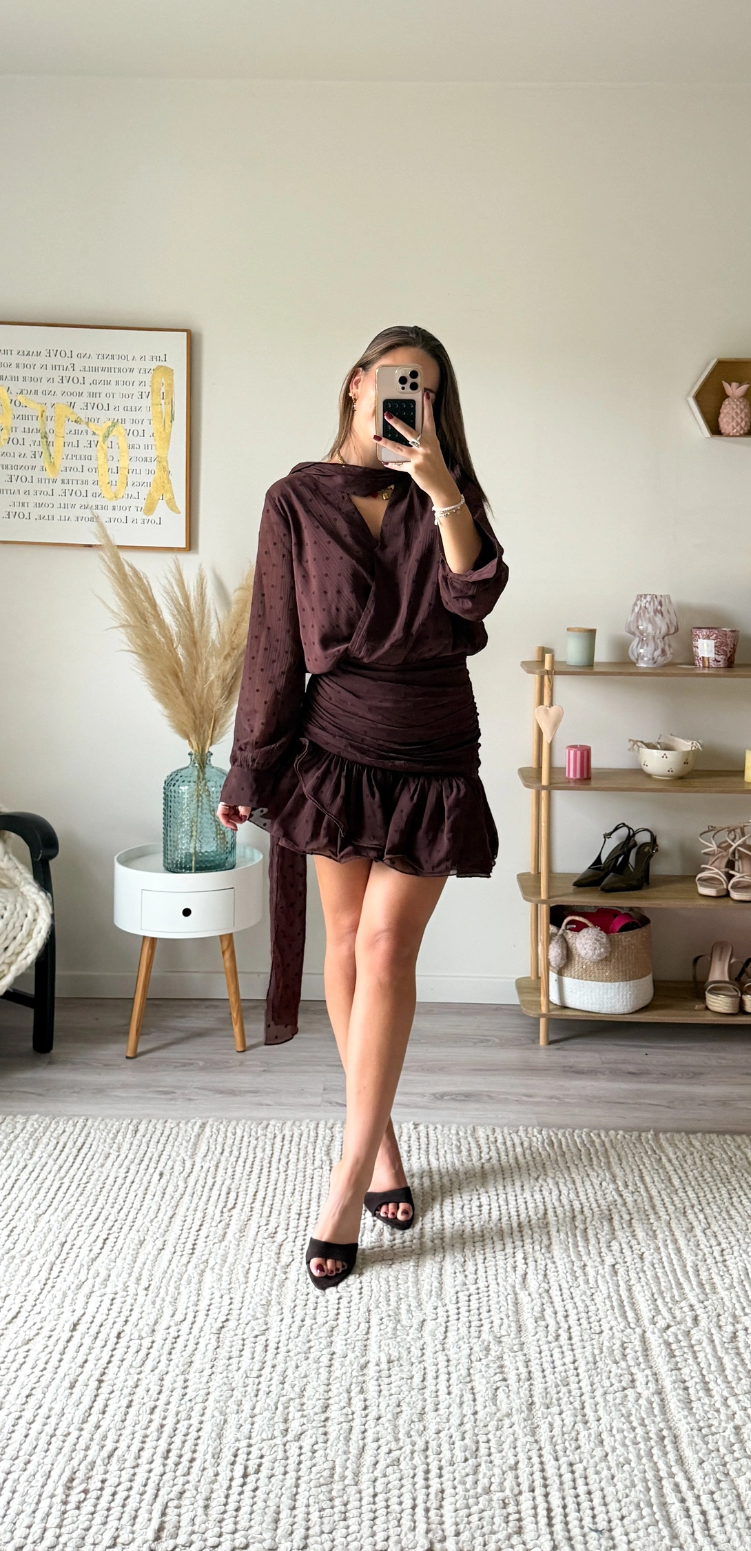 Robe à pois CLEO - Bordeaux