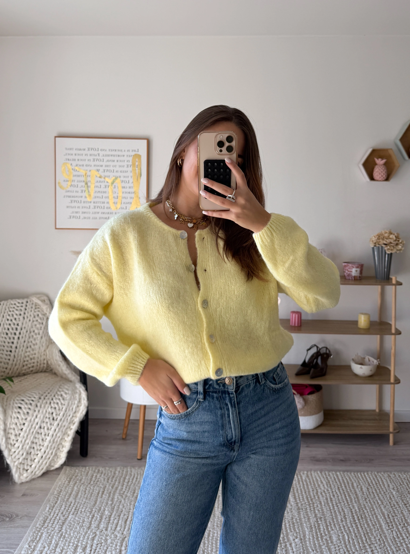 Cardigan CAMILLA - Jaune