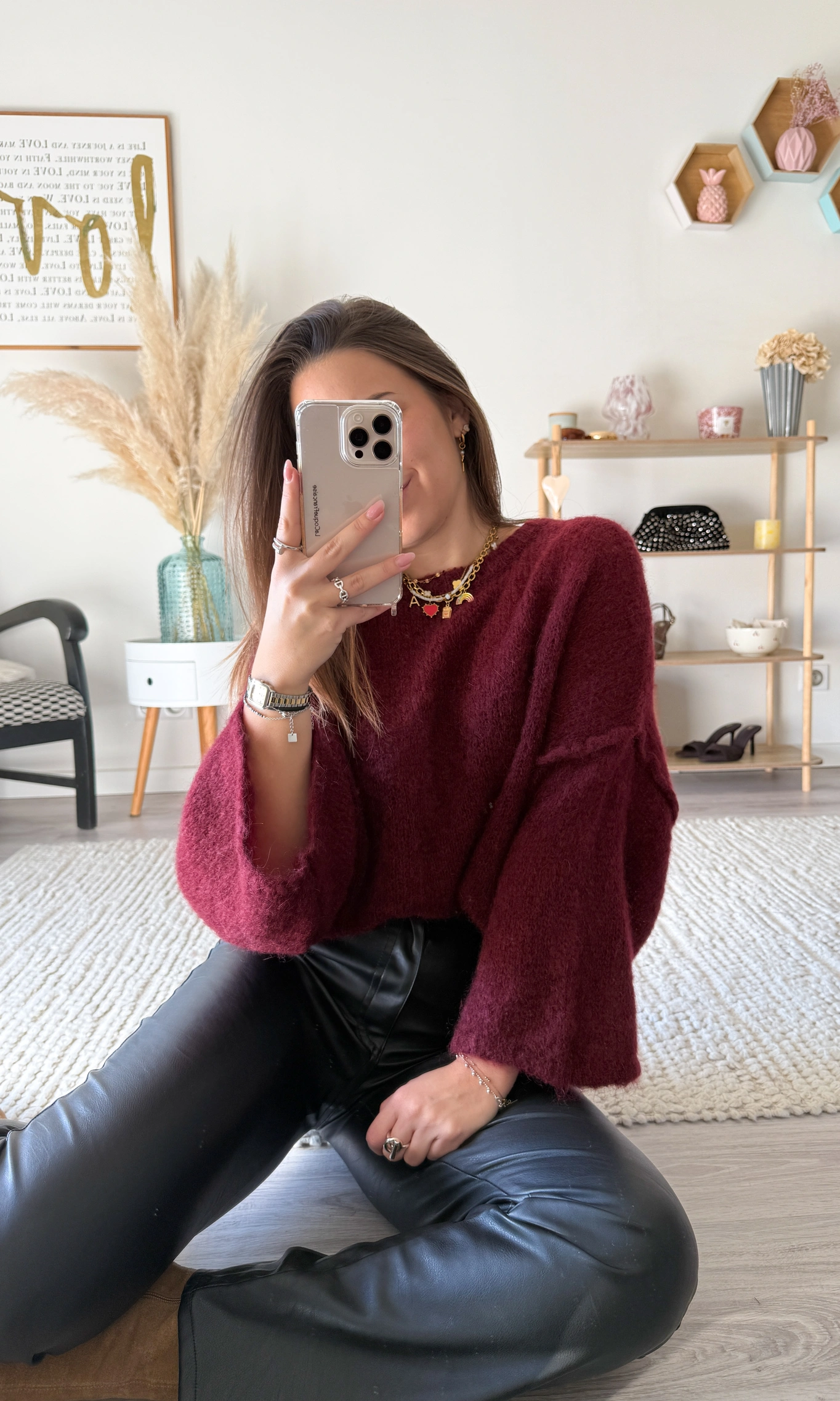 Pull mohair JUNE - Bordeaux