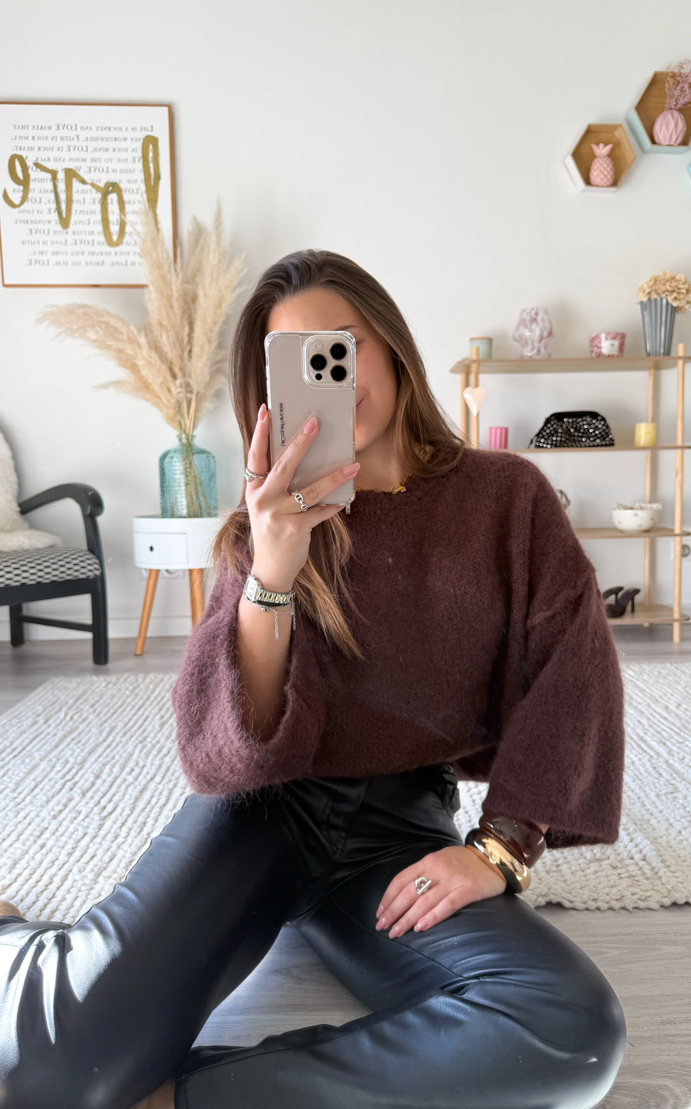 Pull mohair JUNE - Marron