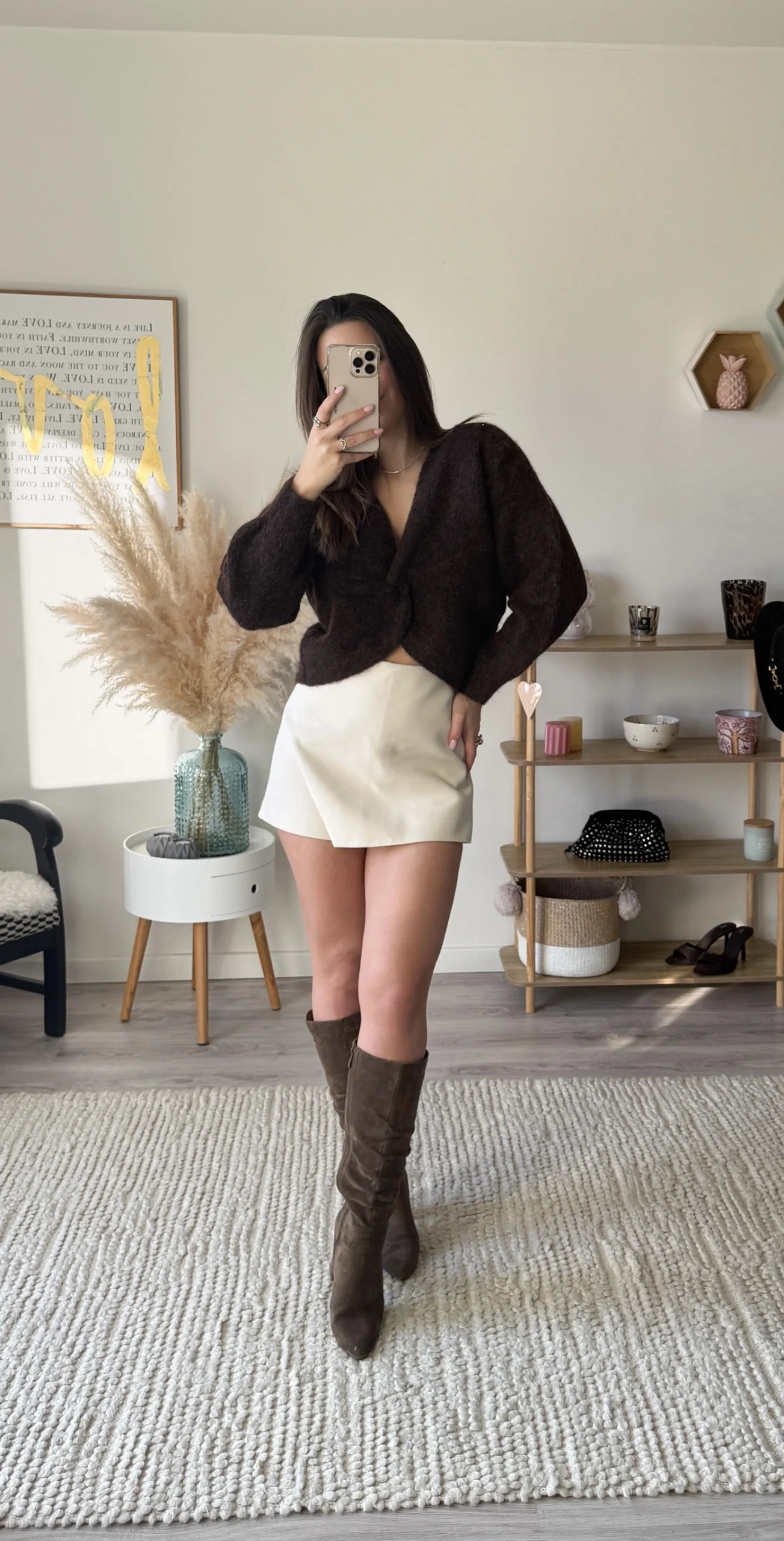 Pull croisé ELISE - Marron