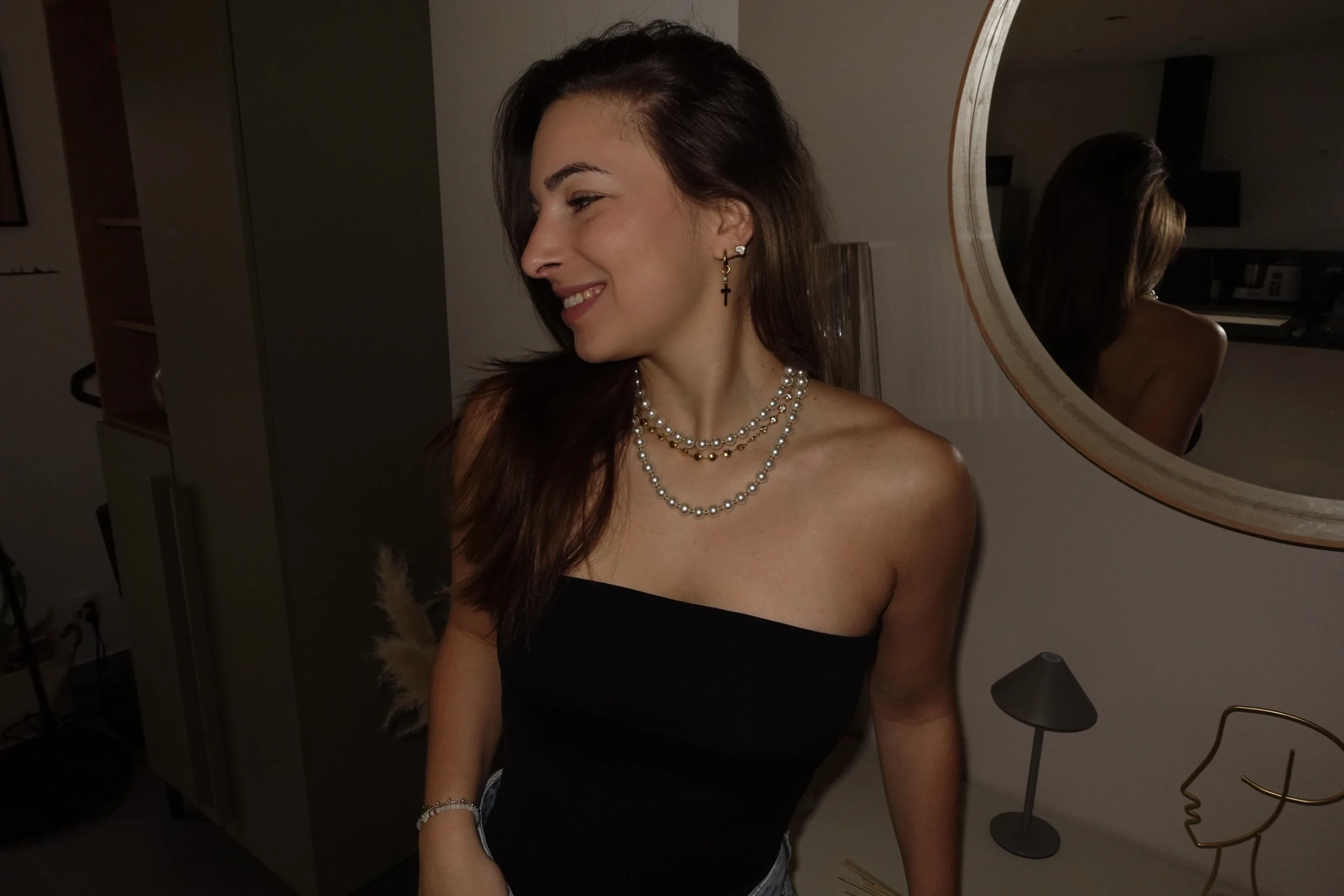 Collier à perle ELIA - Écru